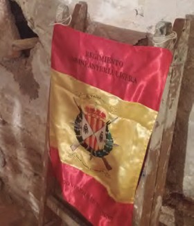 La Bandera de mochila del RIL nº 67 ha acompañado a los investigadores durante los trabajos