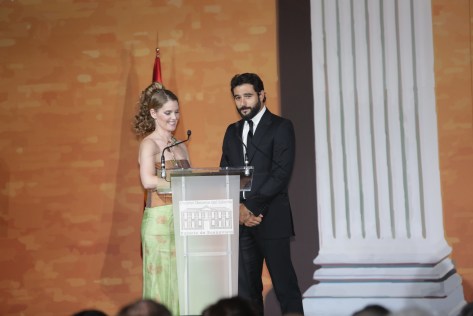 Antonio Velázquez y Alejandra Navas en la ceremonia de Premios Ejército 2016
